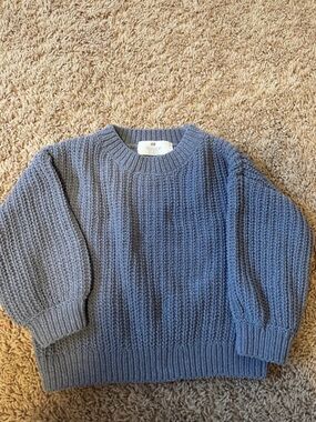 Kids Knit Sweater in Dusty Blue